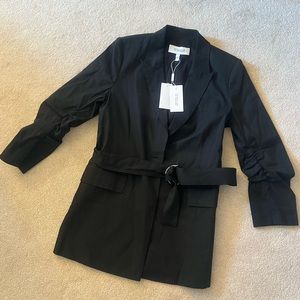 Derek Lam IO Crossy Linen Belted Blazer